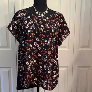 Maurices Black Floral Blouse